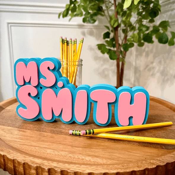 Teacher Desk Nameplate a?? Custom Name Sign Personalized Classroom Decor