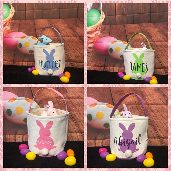 Easter Baskets,Personalized Easter basket , bunny Easter basket , Personalized Easter bucket