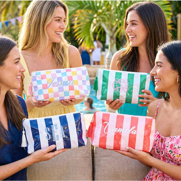 Personalized Embroidered Makeup Bag,Custom Waterproof Cosmetic Pouch