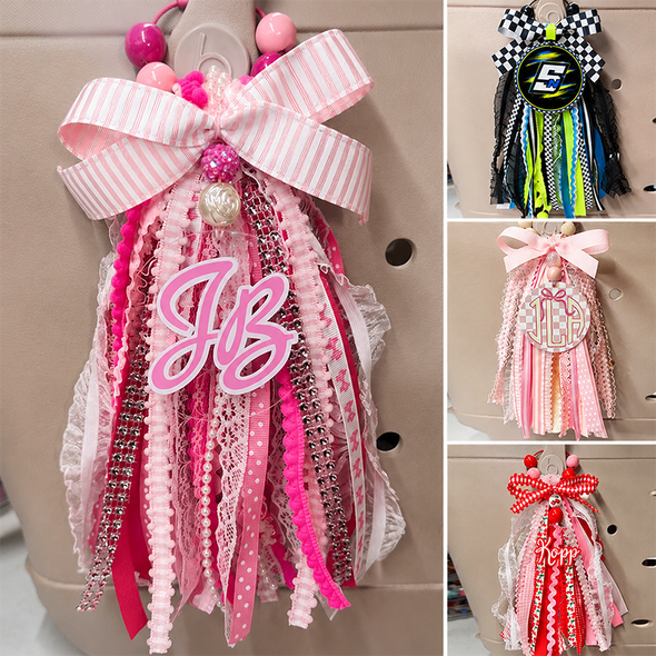 Custom FULL Ribbon Bag Tassel | Bogg Bag Tassels | Sports Ribbon Tassel
