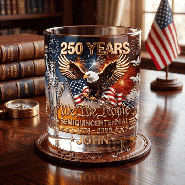 We The People 250 Years - Personalized Whiskey Glass