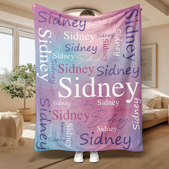 Personalized Kids Name Blanket, Custom Name Blanket, Soft Cozy Kids Throw