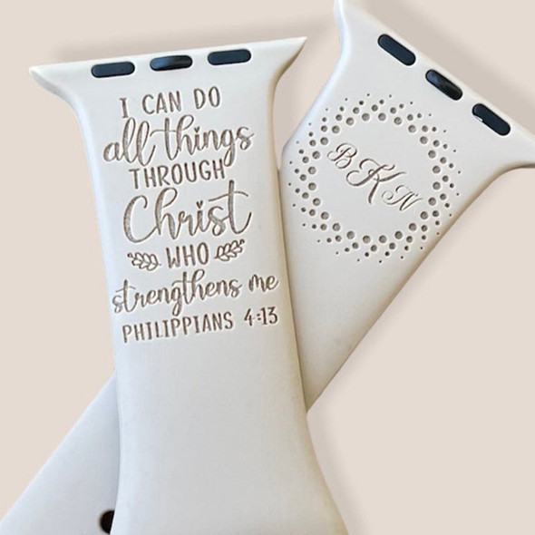 Scripture iWatch Band, inspirational Apple Watch Band for Apple, Samsung