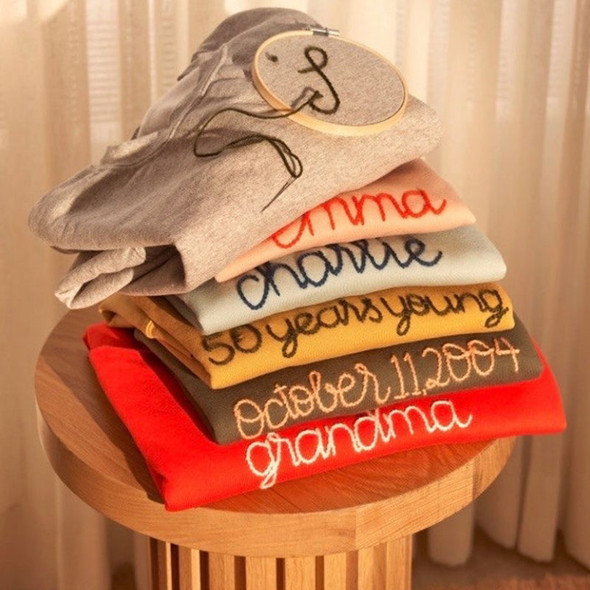 Custom Yarn Embroidered Sweatshirt