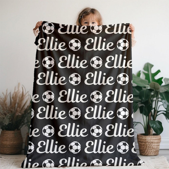 Personalized Sports Blanket - Custom Name and Graphic