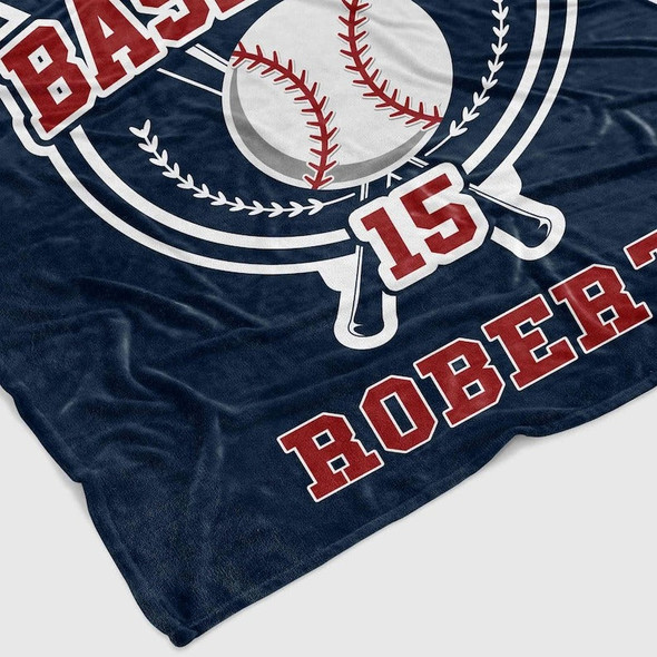 Personalized Baseball Blanket, Baseball Blanket