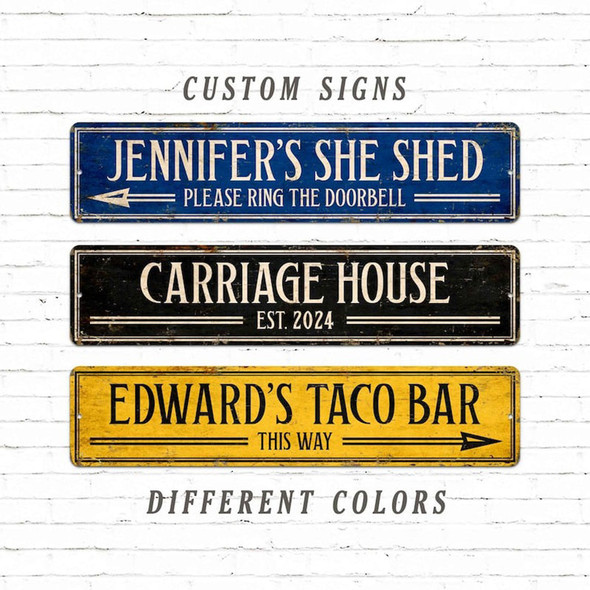 Personalized Metal Sign, Custom Text Sign