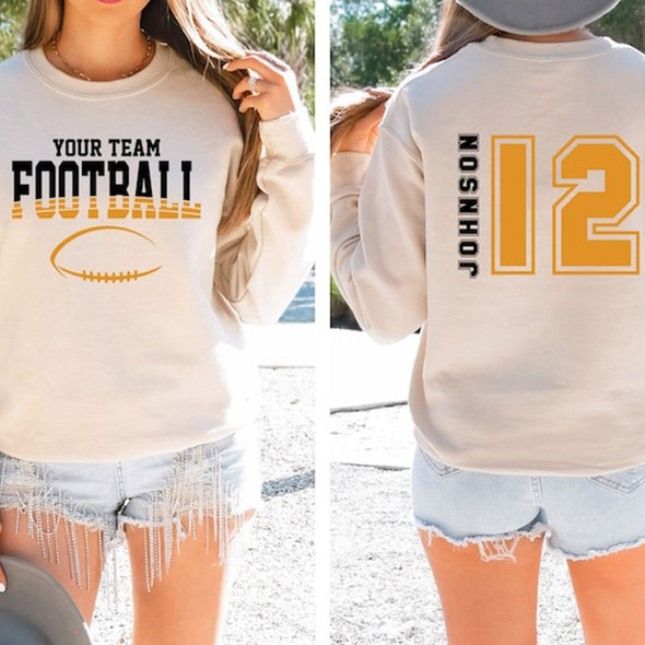 Customized Football Sweatshirt - Your Name Football Shirt