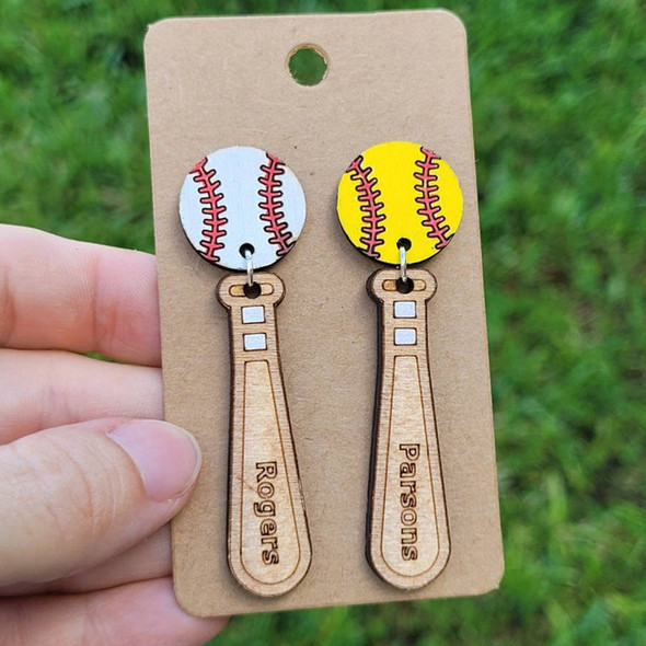 BASEBALL or SOFTBALL EARRINGS  Personalized gift