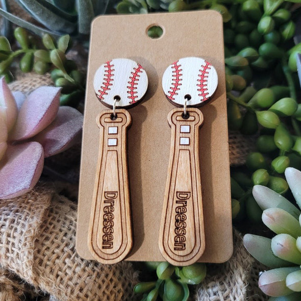 BASEBALL or SOFTBALL EARRINGS  Personalized gift