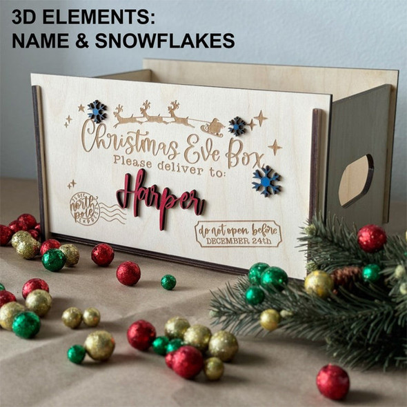 Personalized Christmas Eve Box, Wooden Christmas Box