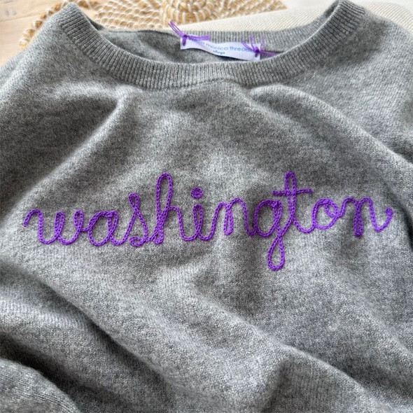 Customized CASHMERE Sweater, Embroidered Cashmere Clothing for Women