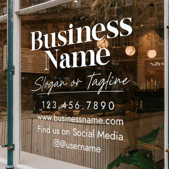 Back Window Decal / Your Logo, Text, QR code or Artwork