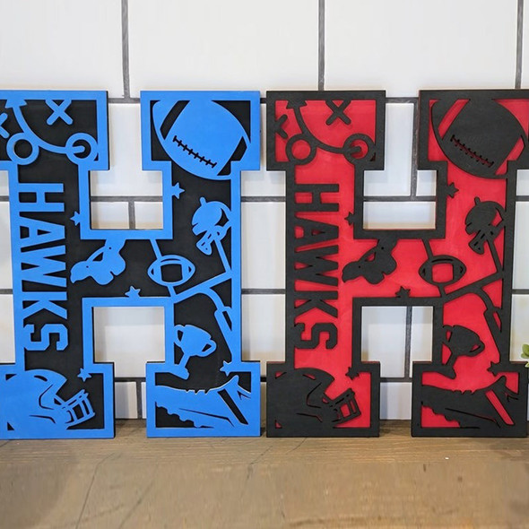 Custom Football Senior Player Numbers and Letters, Senior Football Player Gifts, Coach Gifts