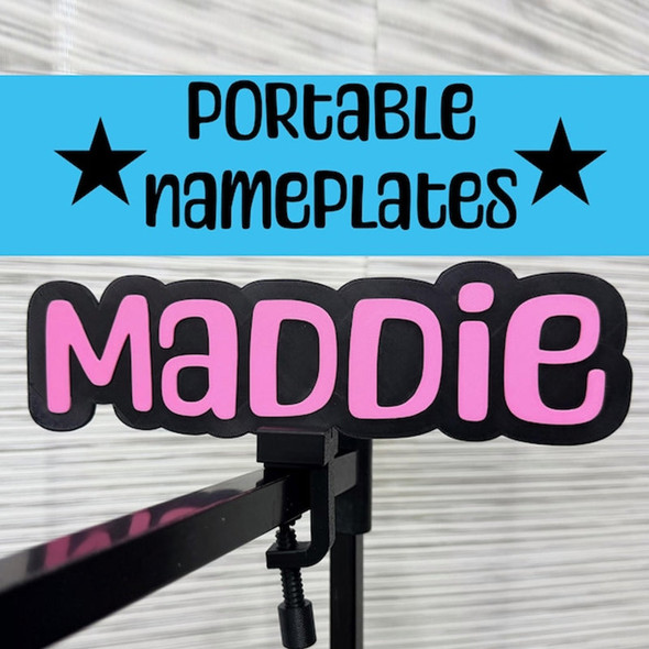 Anywhere Clamp-on Custom Nameplate: Desk, Chair, Garment Rack, Team Gifts