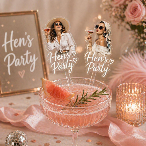 Custom Face Portrait Drink Stirrers a?? Personalized Acrylic Stirrers