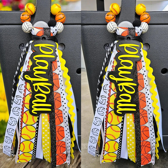 Personalized Multi Sport Ribbon Bag Tassel.