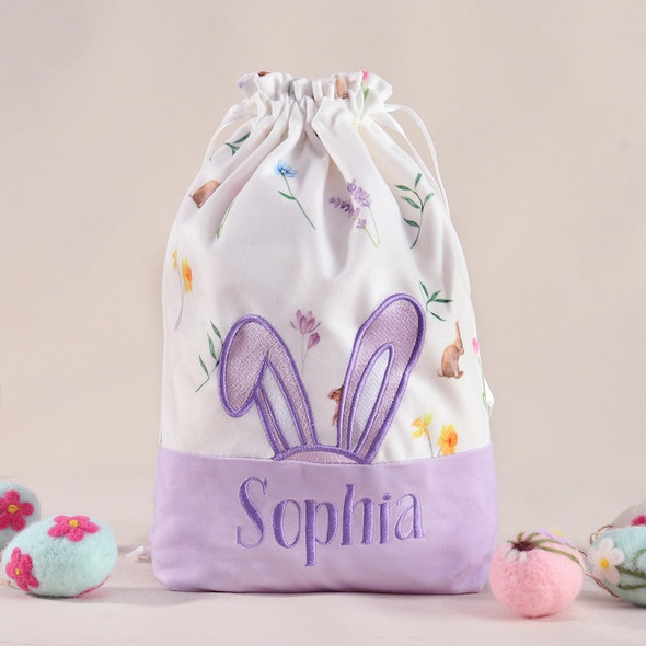 Personalized Easter Basket - Embroidered Easter Sack
