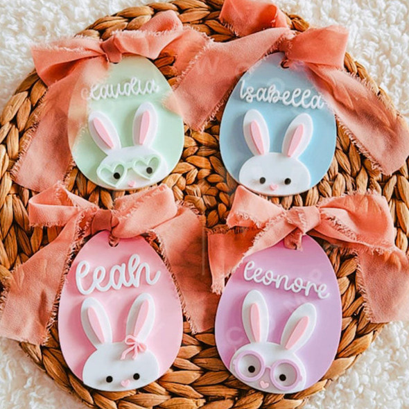 Easter bunny tags , easter basket tags
