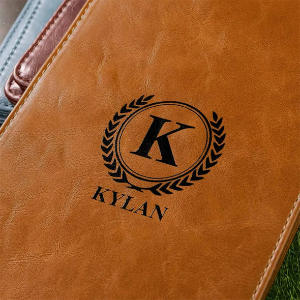 Leather Golf Scorecard Holder Yardage Book Cover
