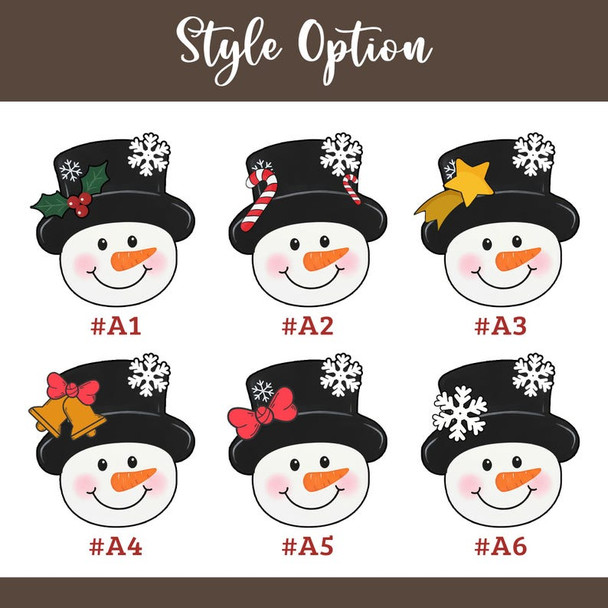 Personalized Snowman Family Ornament, Grandma Grandpa & Grandkids Christmas