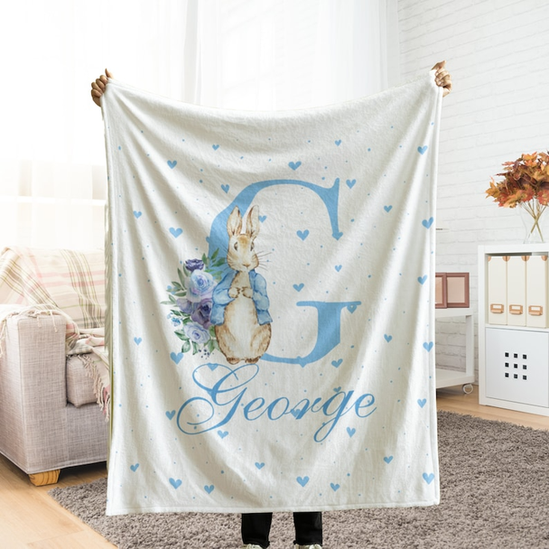 Custom Baby's First Easter Name Blanket