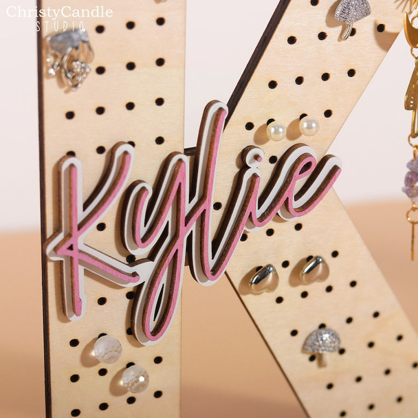 Personalized Earring Holder - Birthday Gift for Her
