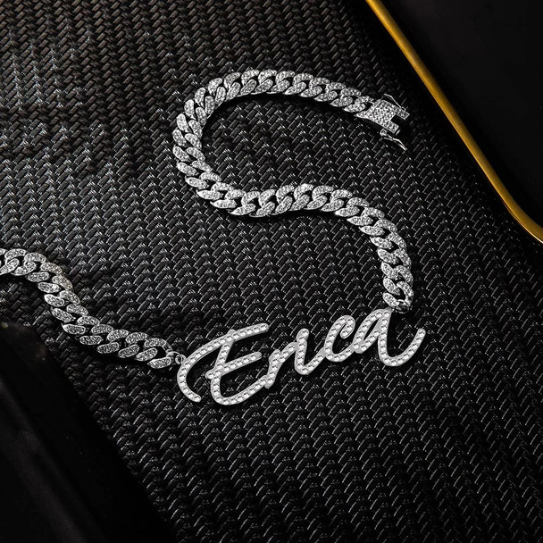 Personalized Iced Out Cuban Necklace with Name