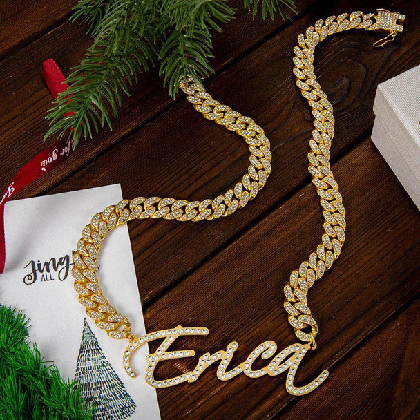 Personalized Iced Out Cuban Necklace with Name