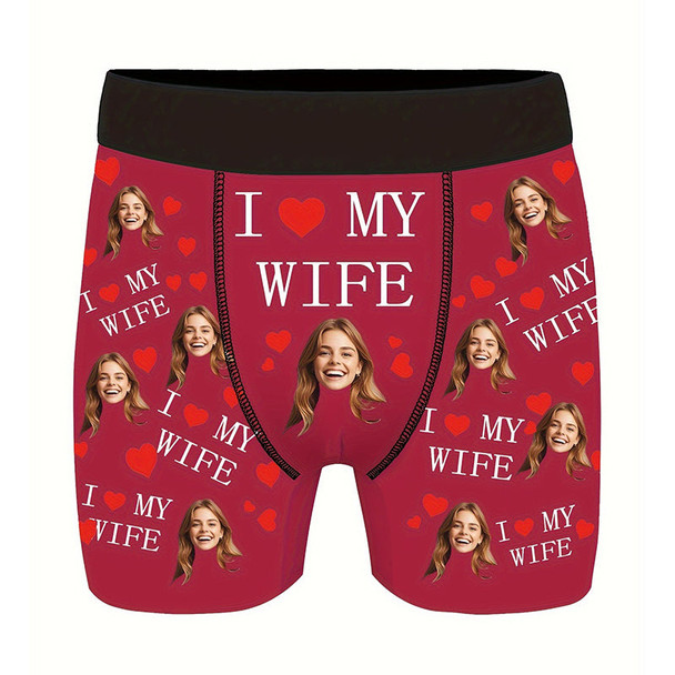 Customized Boxers with Images, Personalized Face Photo Boxers