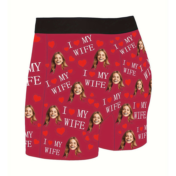 Customized Boxers with Images, Personalized Face Photo Boxers