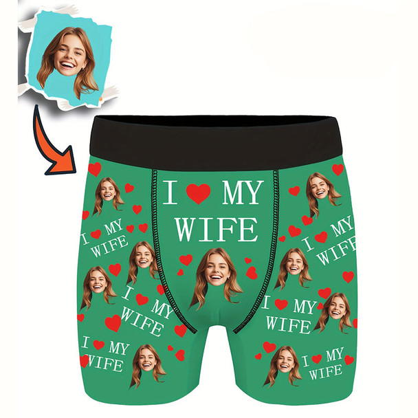 Customized Boxers with Images, Personalized Face Photo Boxers