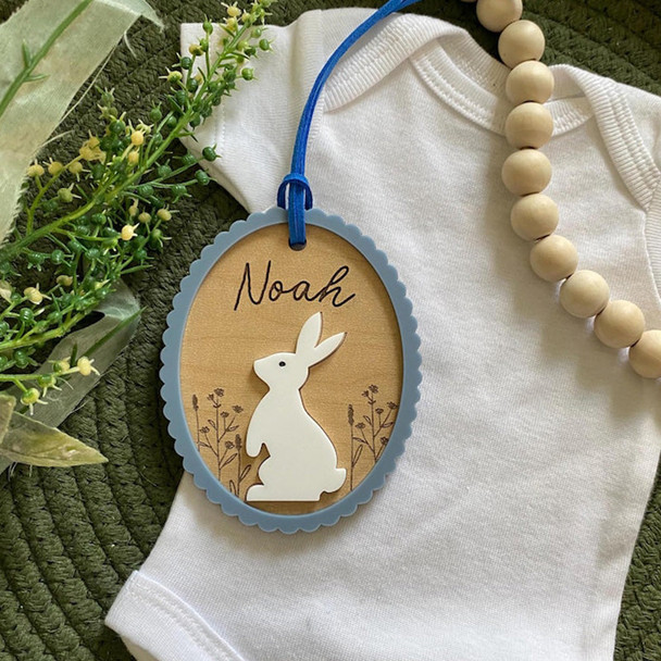 Custom Easter Basket Tag - Bunny Name Tag