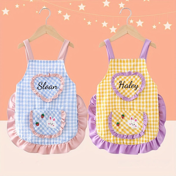 Personalized Easter Name/Number Mini Apron with Custom Embroidered Name