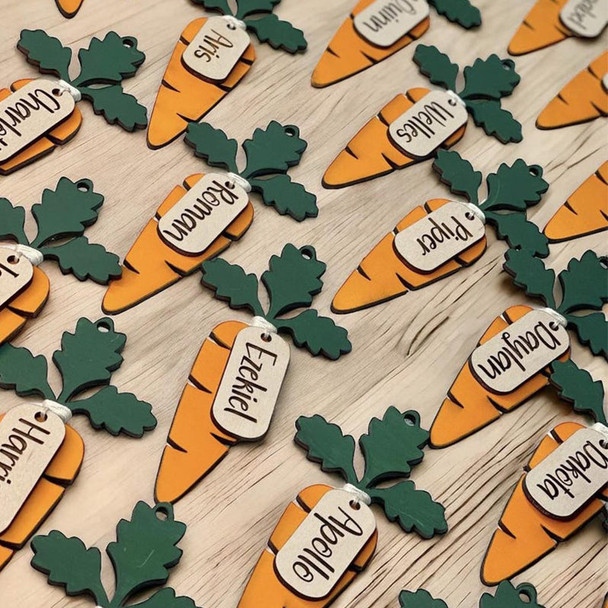 Easter Basket Tag, Easter Tag, Easter Ornament, Carrot Tag
