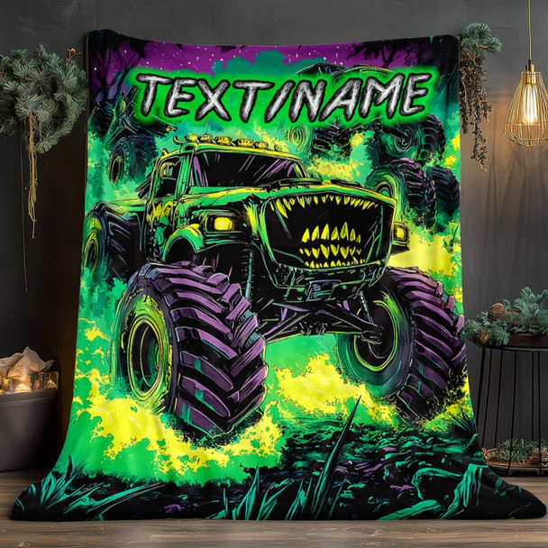Vehicle Custom Name Portable Blanket