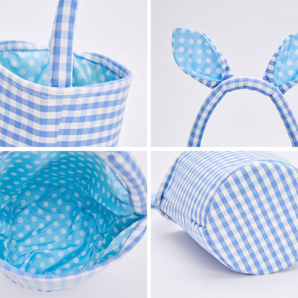 Embroidered Easter Basket Custom Kids Bunny Basket with Name
