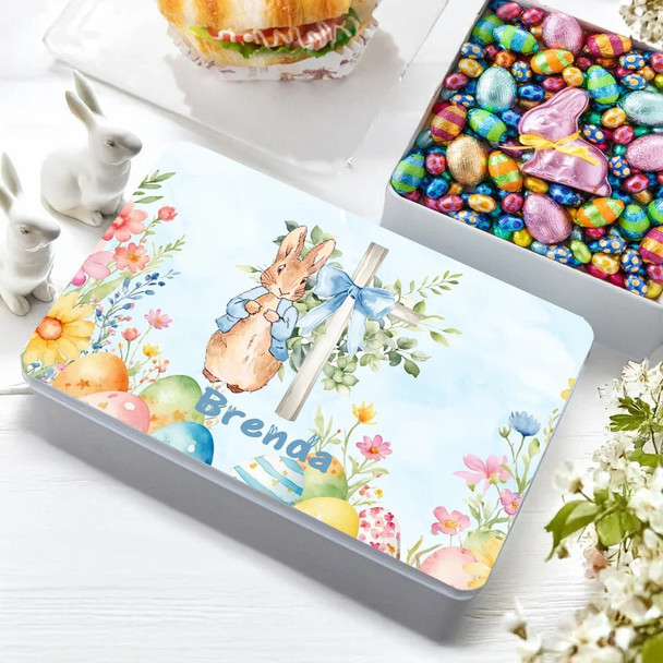 Personalized Colorful Floral Easter Eggs Peter Rabbit Food