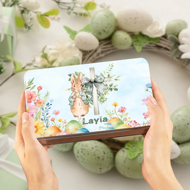 Personalized Colorful Floral Easter Eggs Peter Rabbit Food