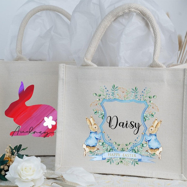 Personalized Easter Bag with Name,Easter Basket gift