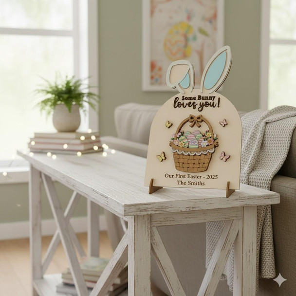 Custom Name Baby Easter Gift 2026,"Some Bunny Loves You"