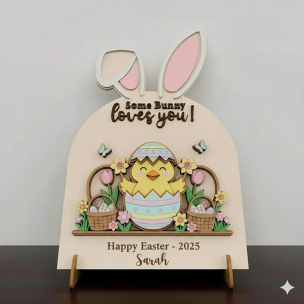 Custom Name Baby Easter Gift 2026,"Some Bunny Loves You"