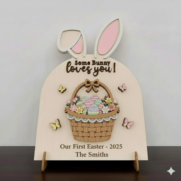 Custom Name Baby Easter Gift 2026,"Some Bunny Loves You"