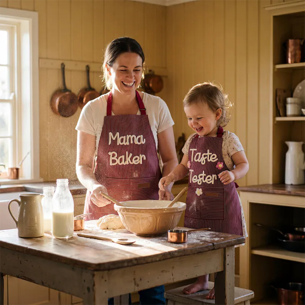 Personalized Hand-Embroidered Apron,Personalized Apron, Kitchen Apron