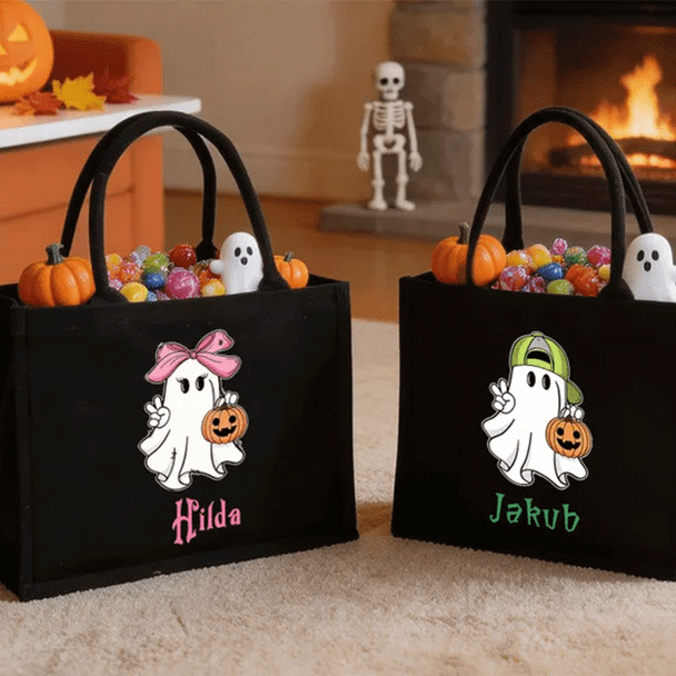 Trick or Treat Bags Personalized Halloween Bag Custom Halloween Treat Bags for Kids