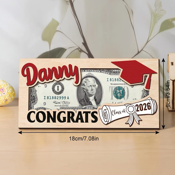 Personalized Graduation 2026 Money Holder Gift | Custom Gift for Grad Student