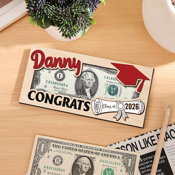 Personalized Graduation 2026 Money Holder Gift | Custom Gift for Grad Student