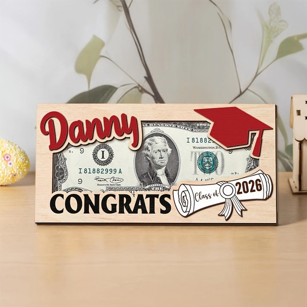 Personalized Graduation 2026 Money Holder Gift | Custom Gift for Grad Student