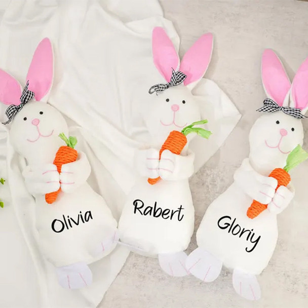 Custom Easter Stuffed Plush Animal with Carrot