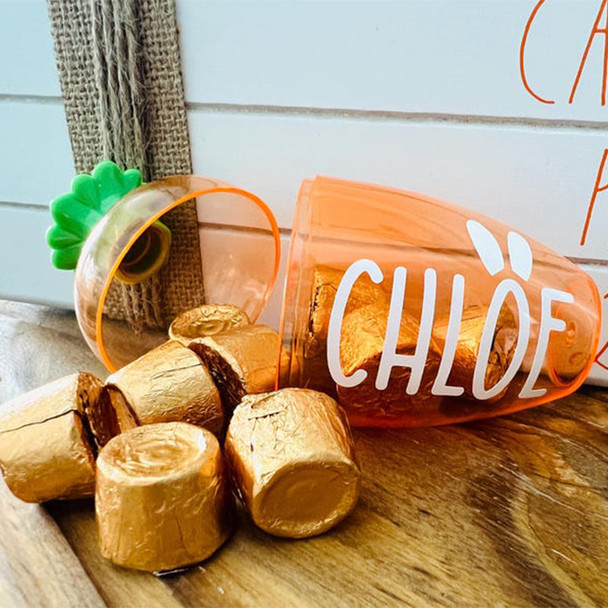 Personalized Easter Carrot Treat Holder: Easter Basket Filler